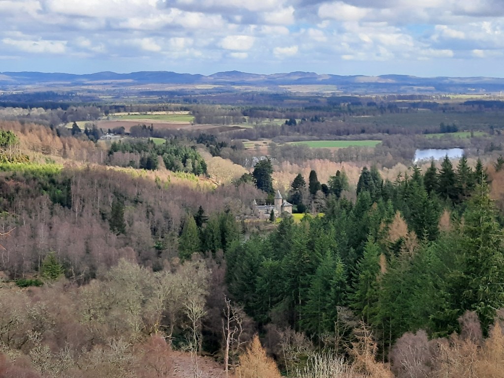 View of Rohallion Lodge and the Sidlaws